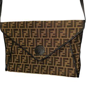 Fendi Brown and Black Crossbody Bag